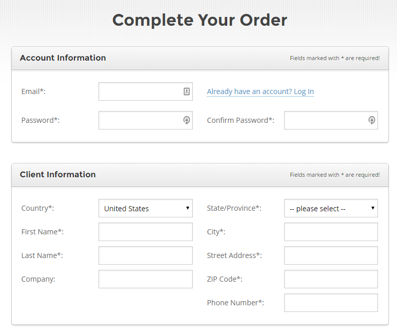 SiteGround order part 1