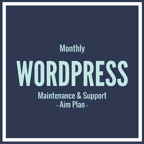 WordPress Support Aim Plan