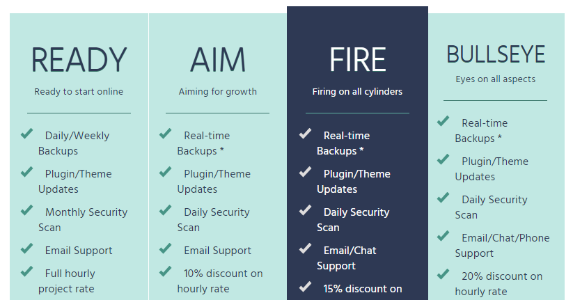 New WordPress support plans