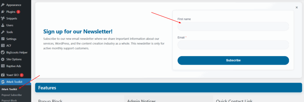 imark toolkit email optin